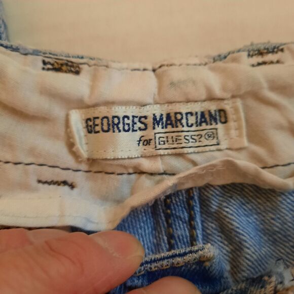 Guess Jeans Womens Blue High Rise Button Fly Georges Marciano Vintage 1990s - Picture 6 of 10
